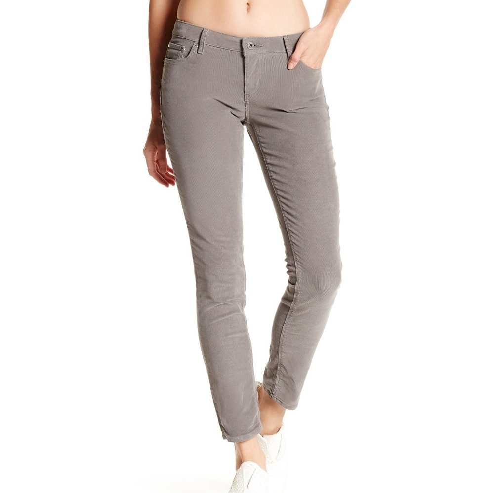 Lucky BRAND Brooke Skinny Gray Corduroy Pants 30